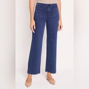 NIC+ZOE Mid-Rise Wide-Leg Pants in Indigo– Women’s Size 33